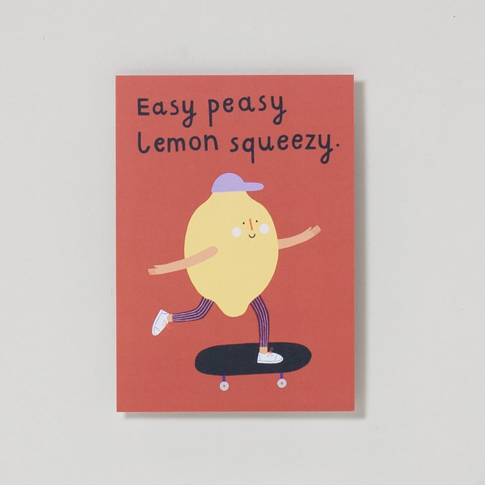 Postkarte easy peasy lemon squeezy