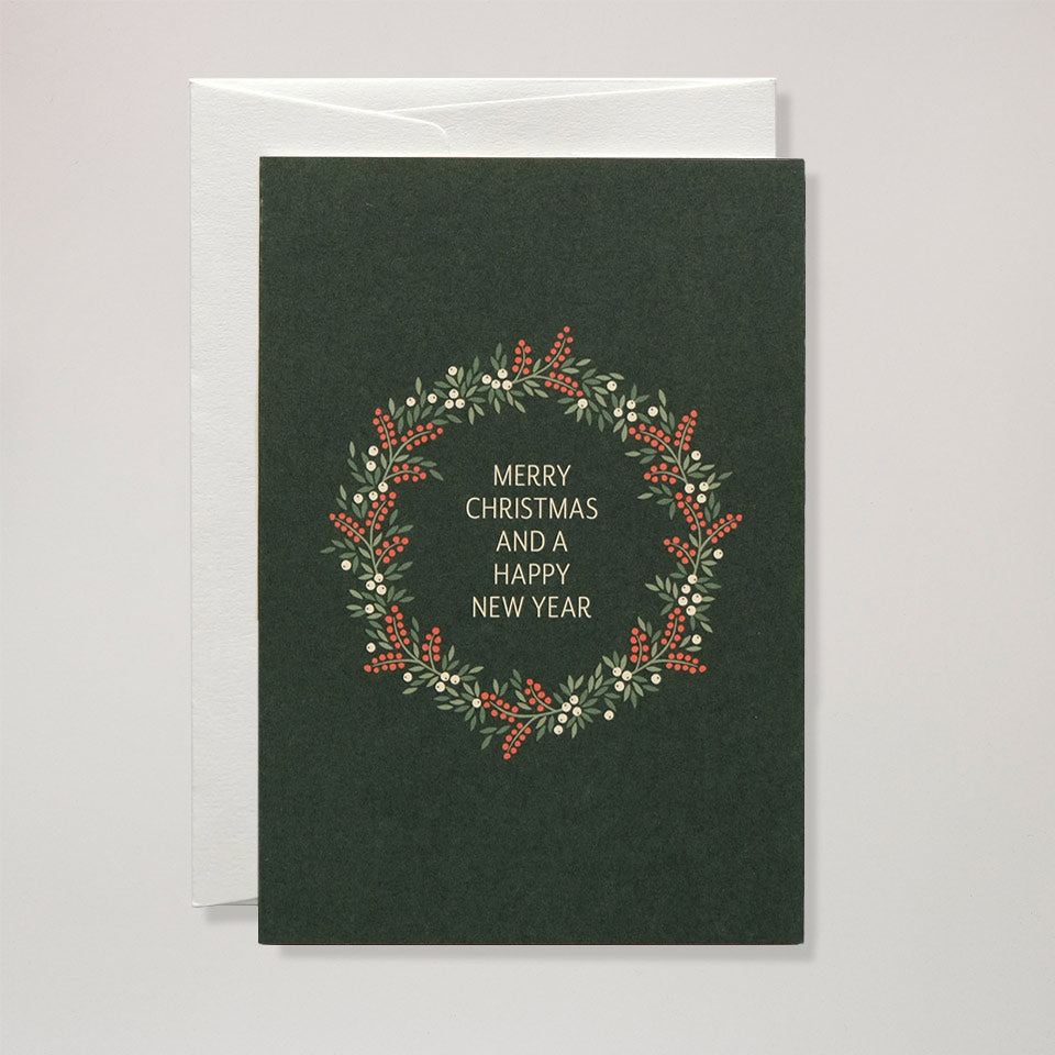Weihnachtsgrußkarte Christmas Wreath