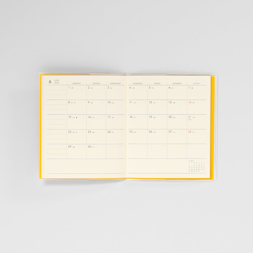 Monatskalender 2026 / Diary Nähe Square