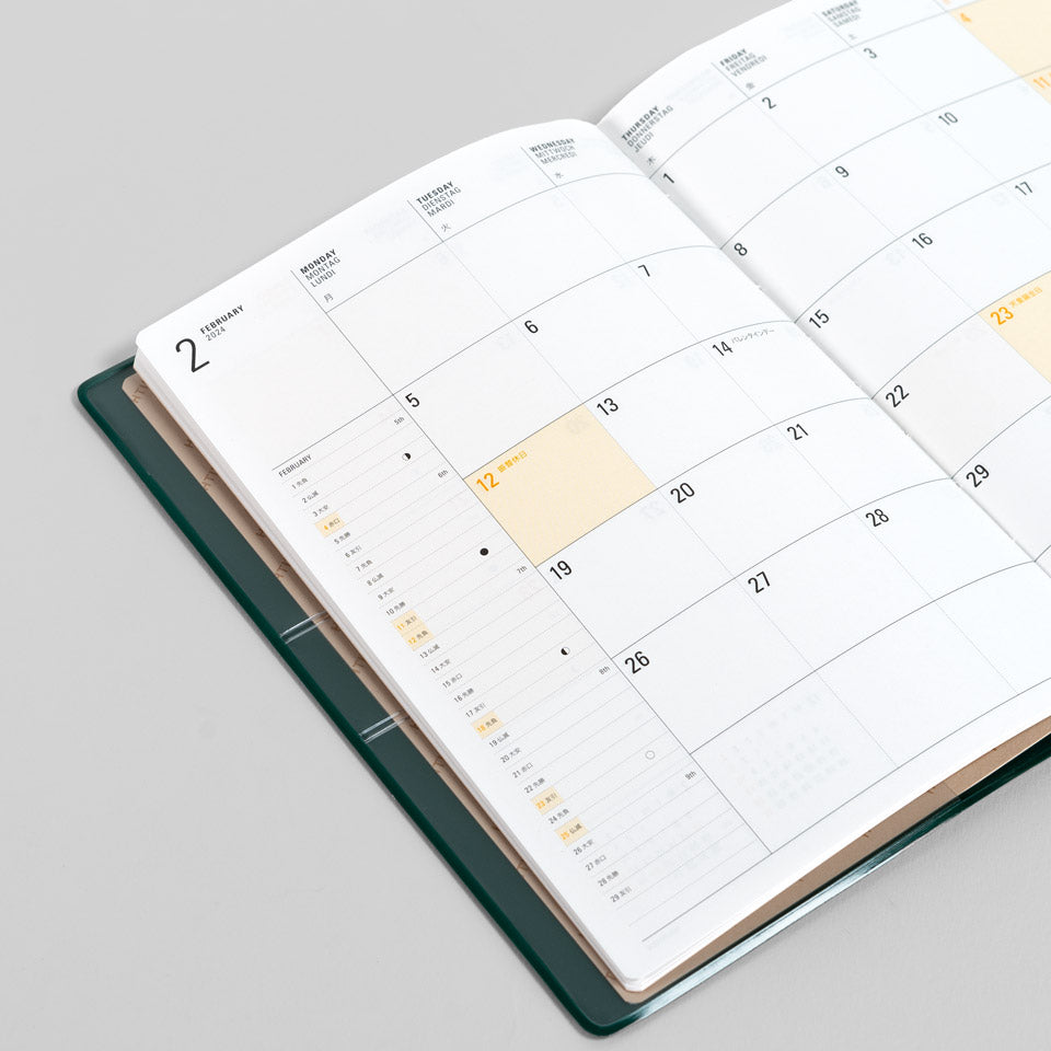 Wochenkalender 2026 mit Tasche / Diary Iris B6