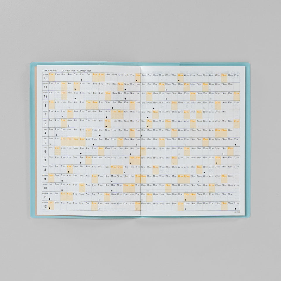 Monatskalender 2026 mit Tasche / Diary Iris B6