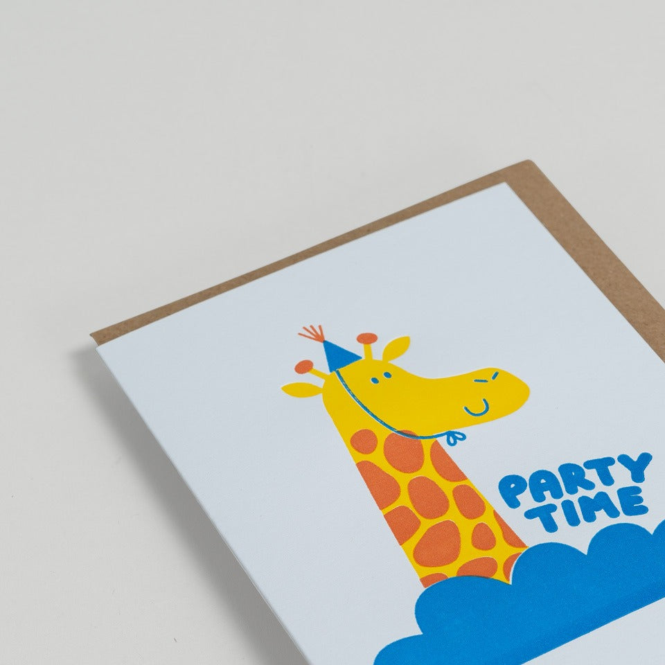 Grußkarte Party Time Giraffe