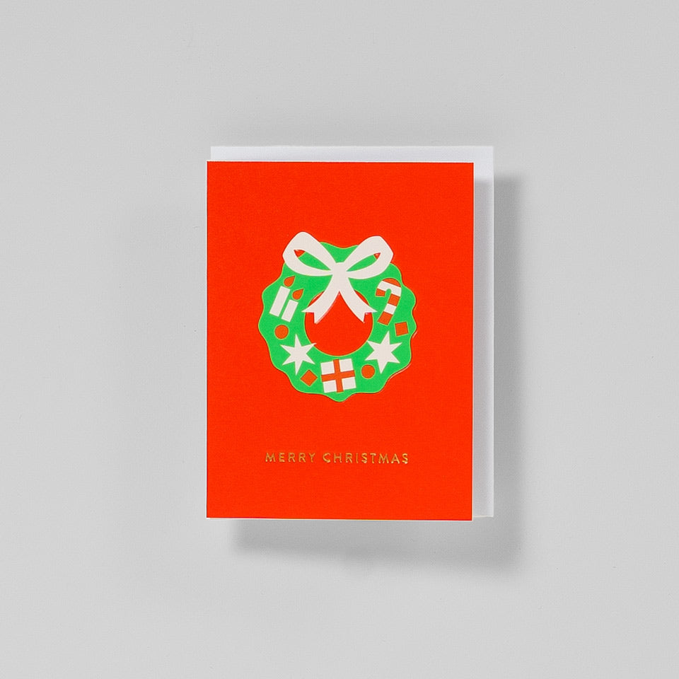 Minikarte Merry Christmas Adventskranz