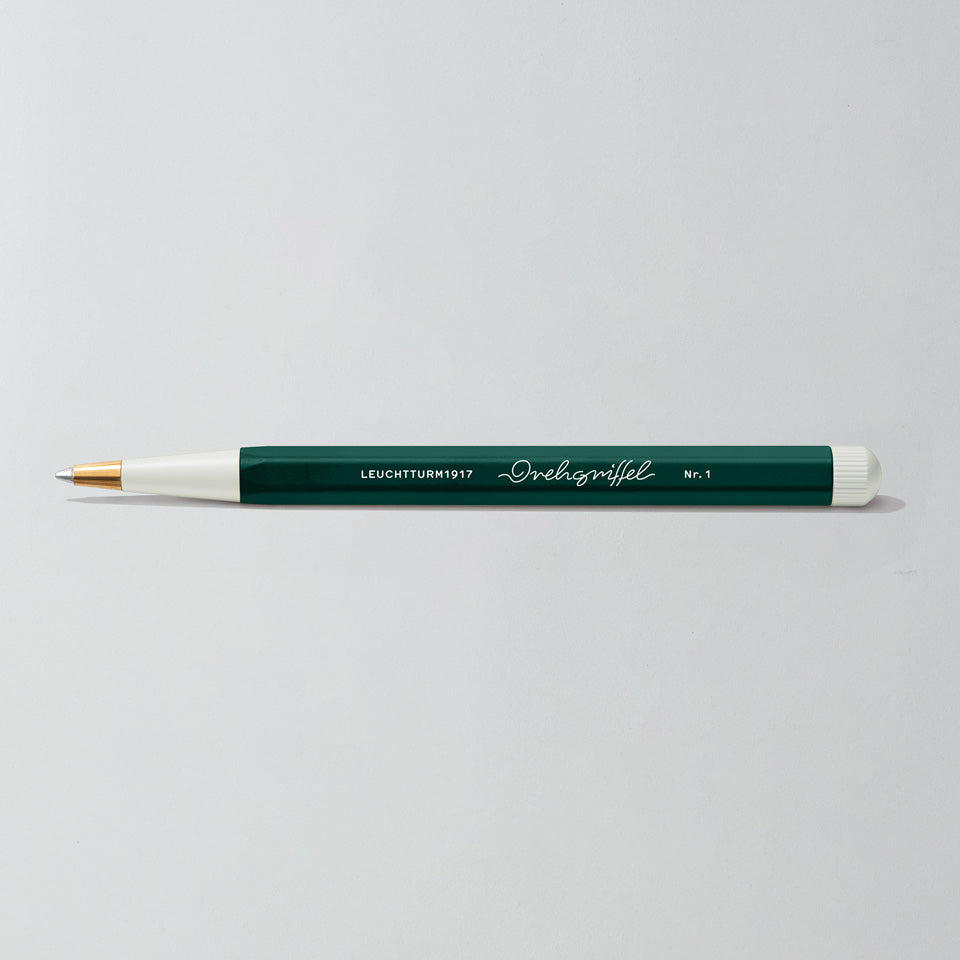 Leuchtturm Drehgriffel Kugelschreiber in Forest Green, Aufsicht #Farbe_Forest Green