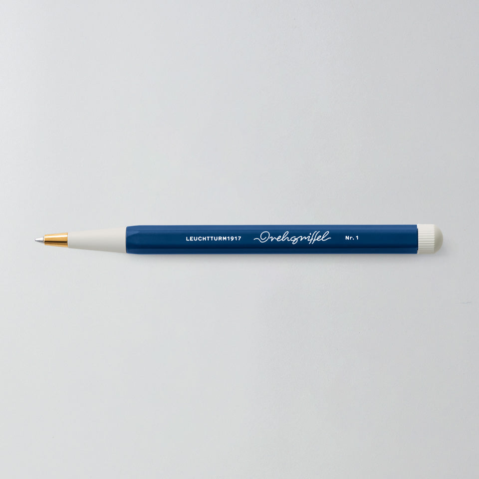 Leuchtturm Drehgriffel Kugelschreiber in Marine, Aufsicht #Farbe_Marine