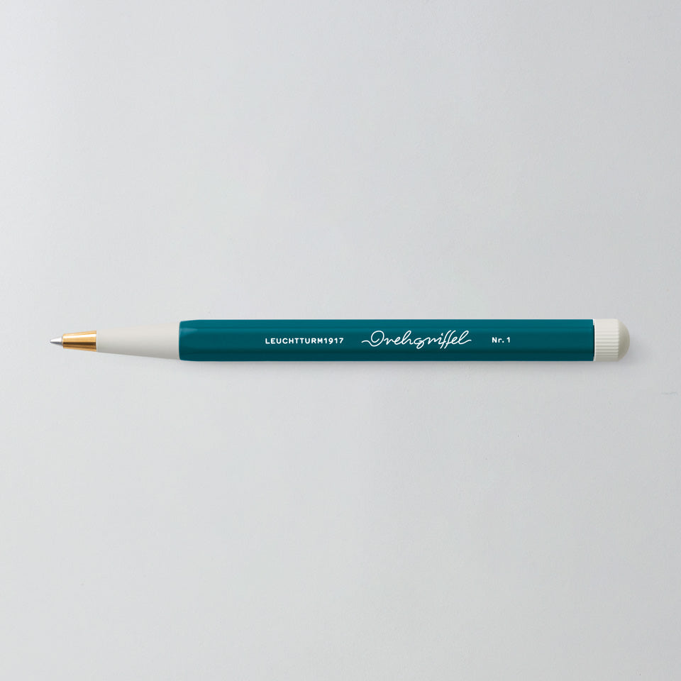 Leuchtturm Drehgriffel Kugelschreiber in Pacific Green, Aufsicht #Farbe_Pacific Green