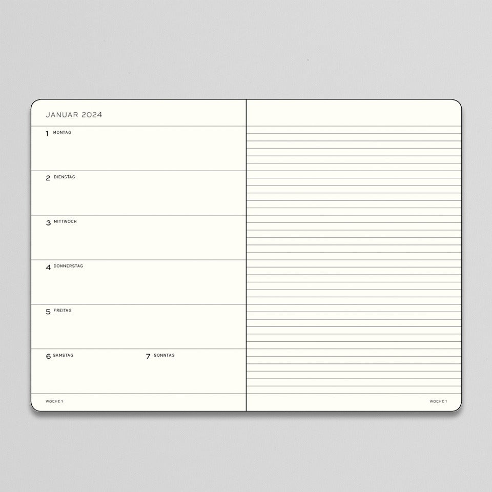 Wochenkalender und Notizbuch 2026 / Softcover