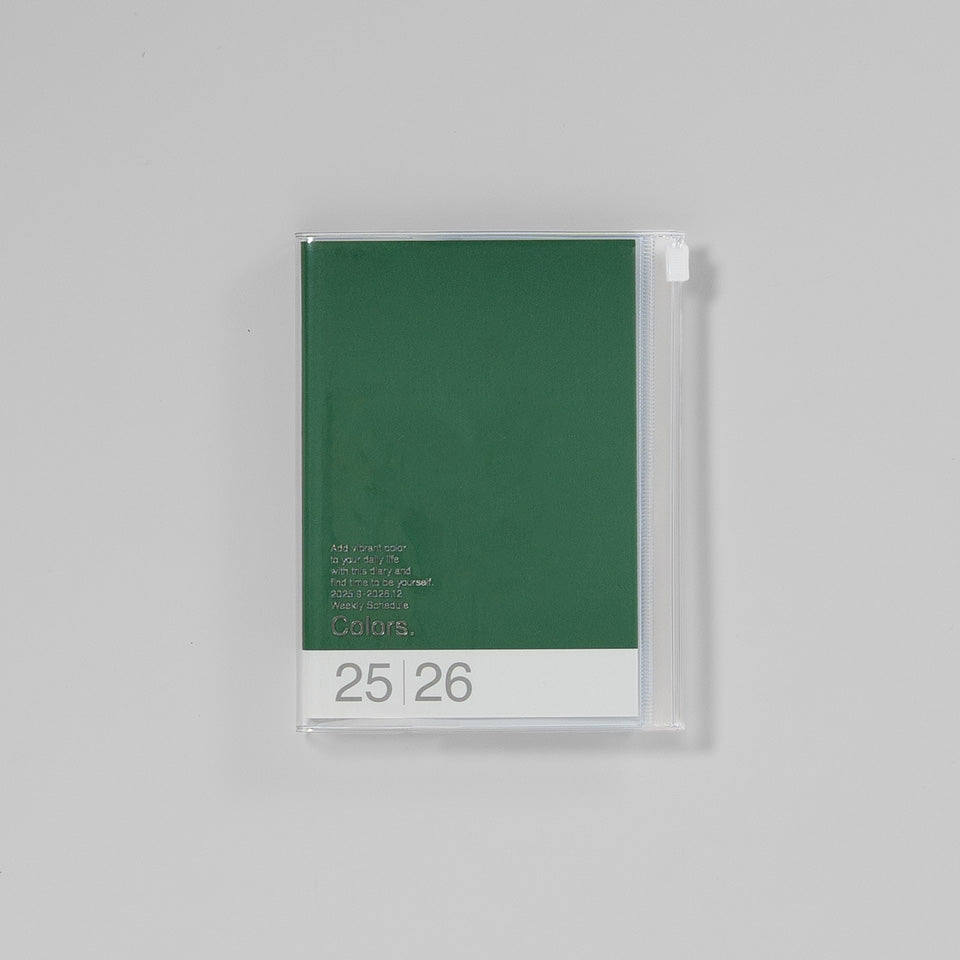 A6 Kalender 2025/26 mit Umschlagtasche Farbe