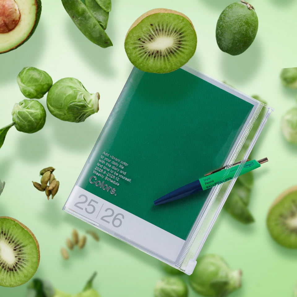 A6 Kalender 2025/26 mit Umschlagtasche Farbe
