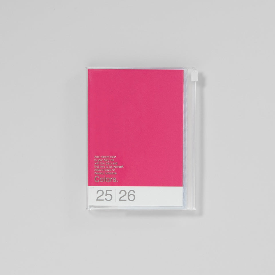 A6 Kalender 2025/26 mit Umschlagtasche Farbe