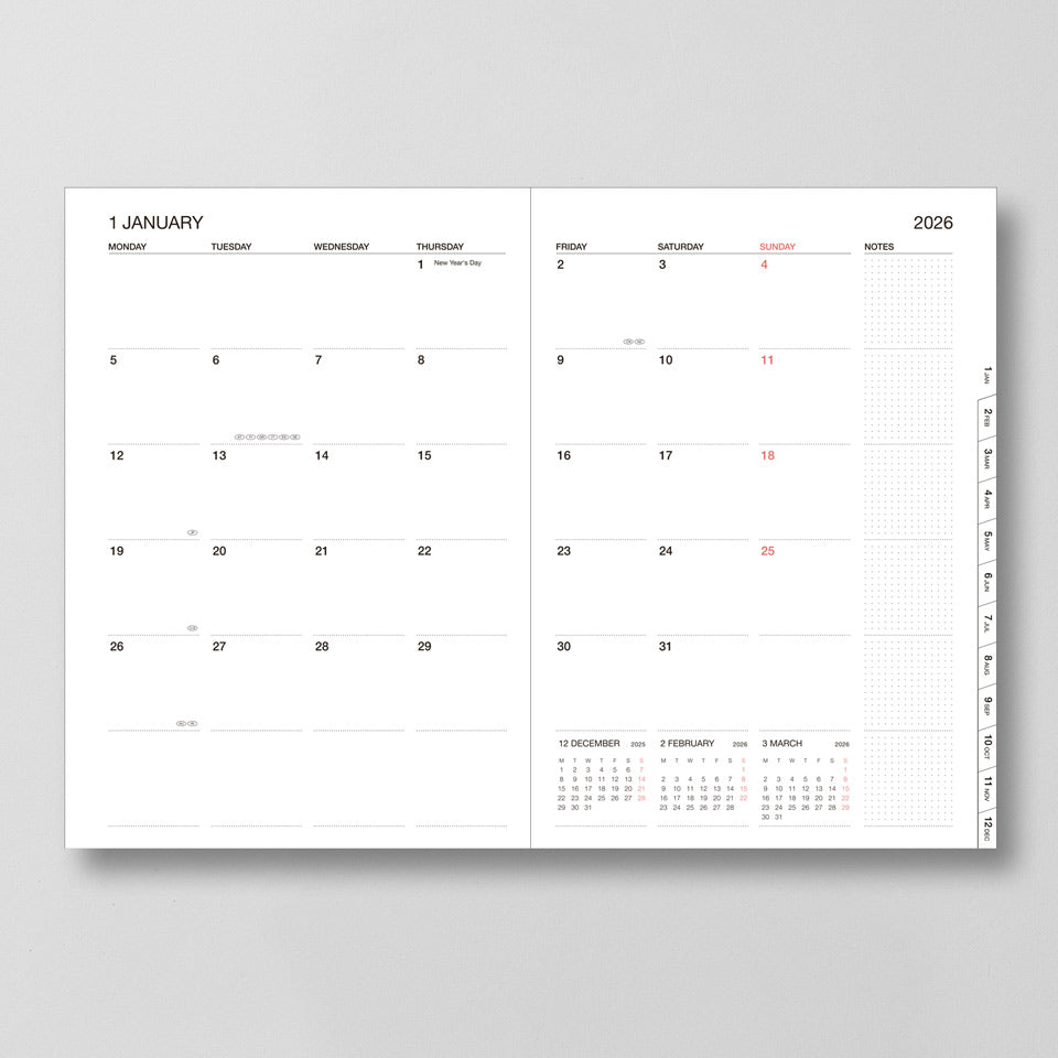 A5 Kalender 2025/26 mit Umschlagtasche Farbe