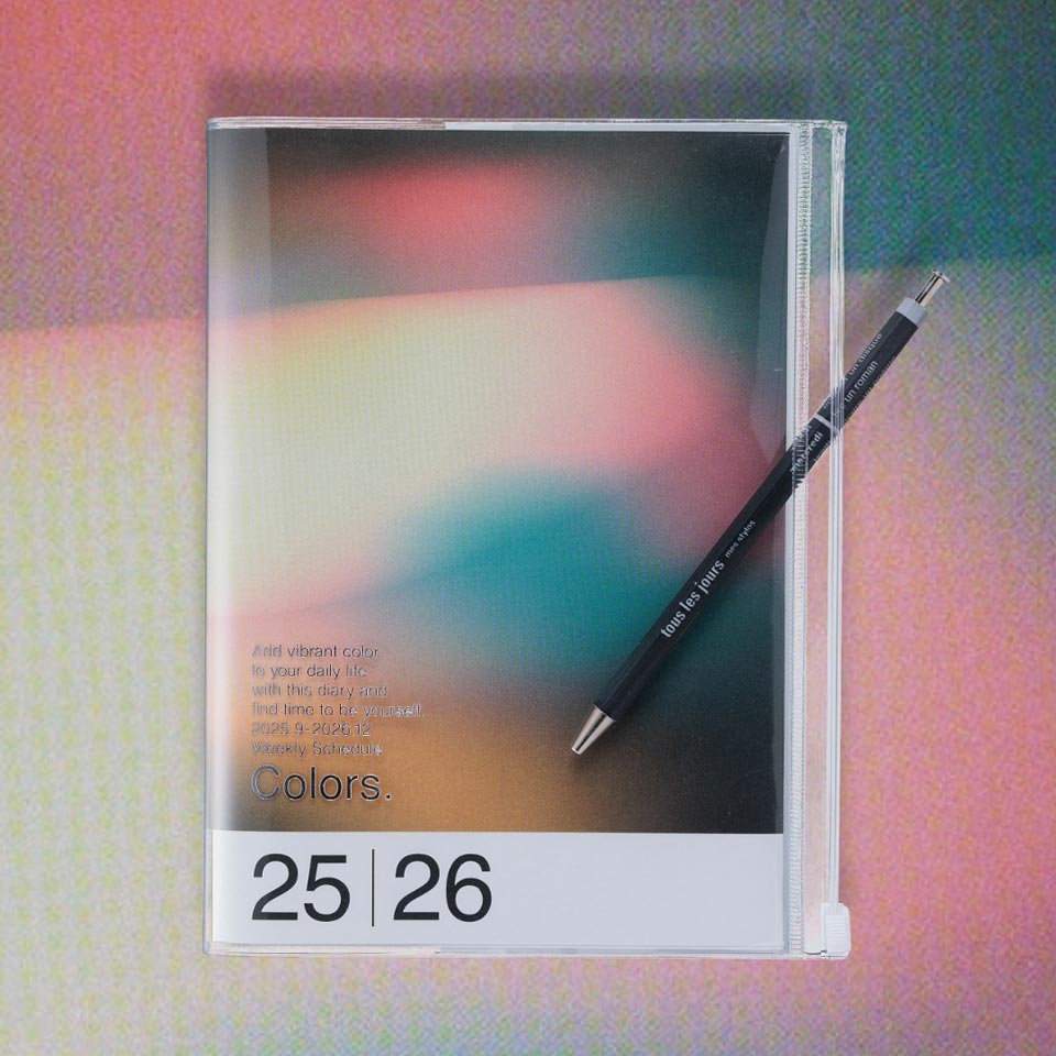 A5 Kalender 2025/26 mit Umschlagtasche Verlauf