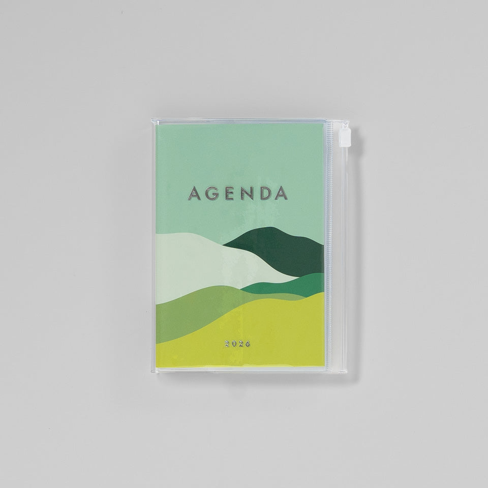A6 Kalender 2025/26 mit Umschlagtasche Berge