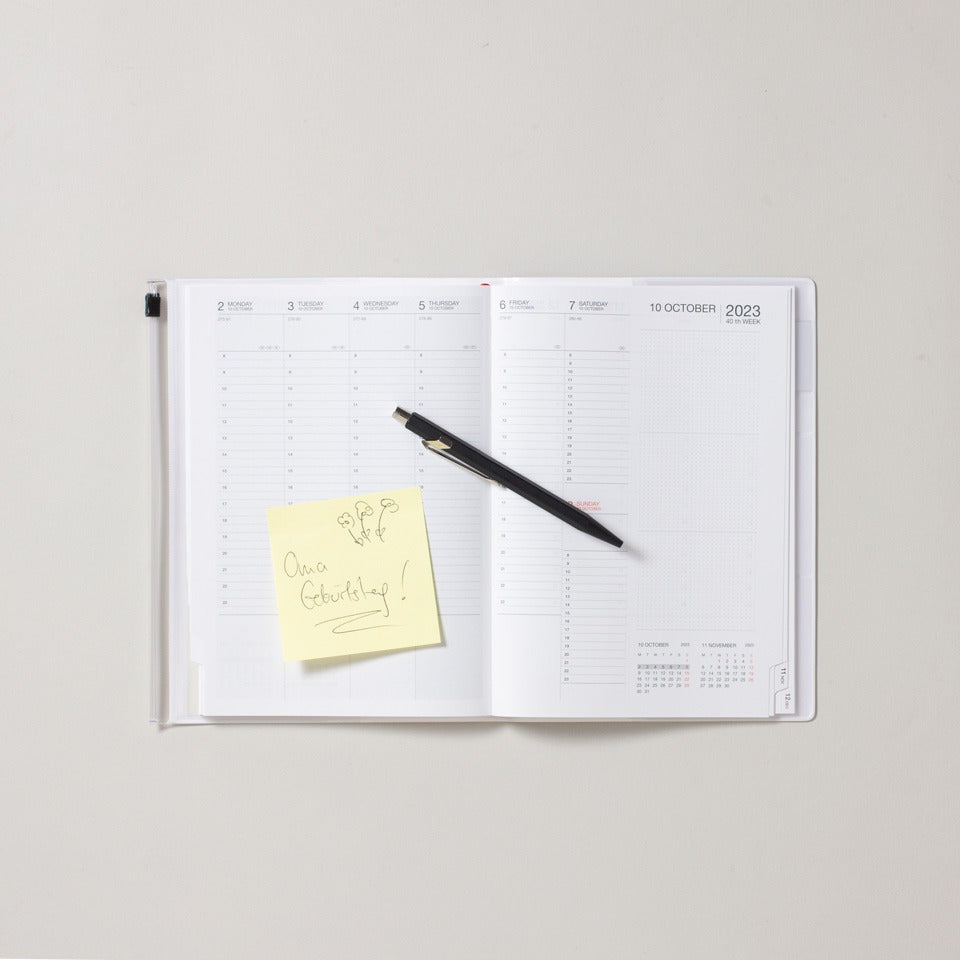A5 Kalender 2025/26 mit Umschlagtasche Verlauf
