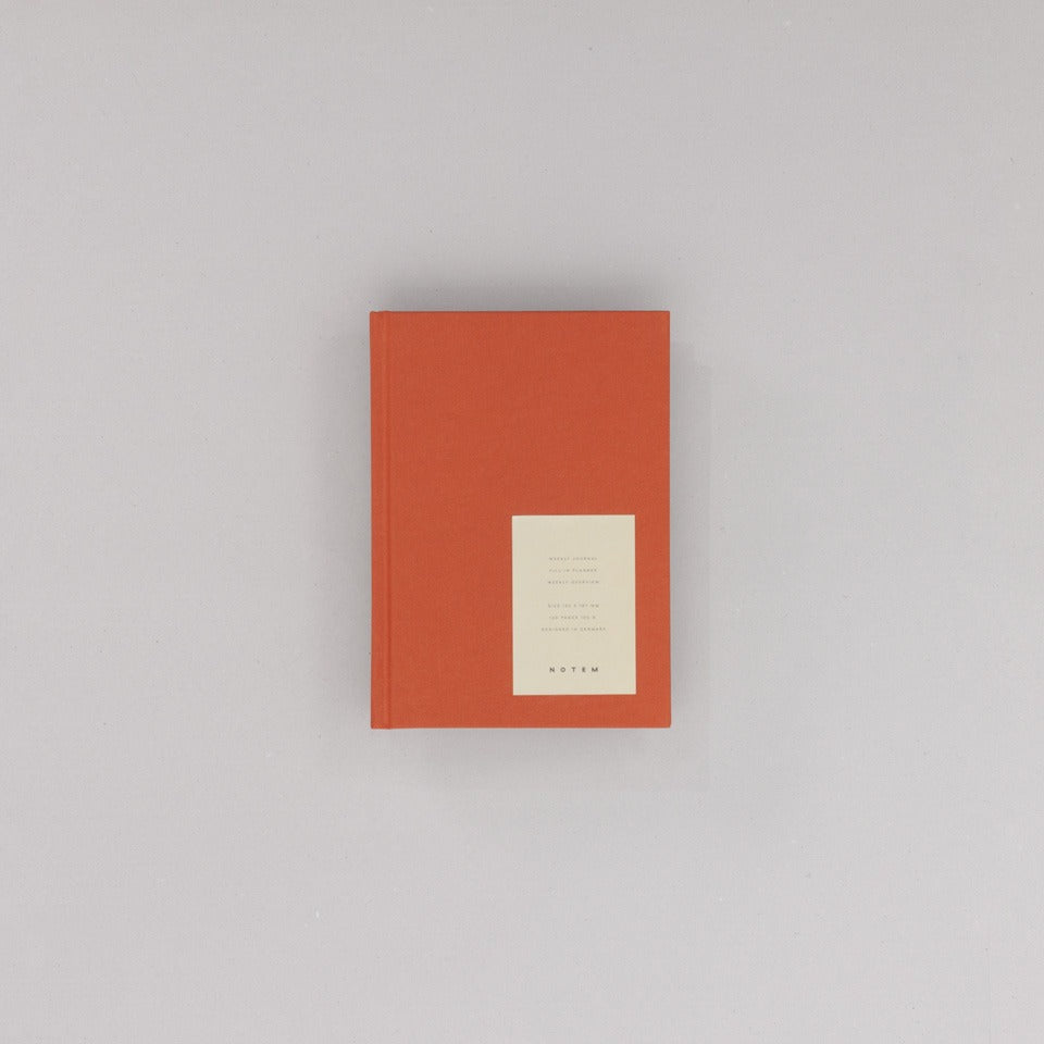 undatierter Kalender Notem rostrot / Even Weekly Journal