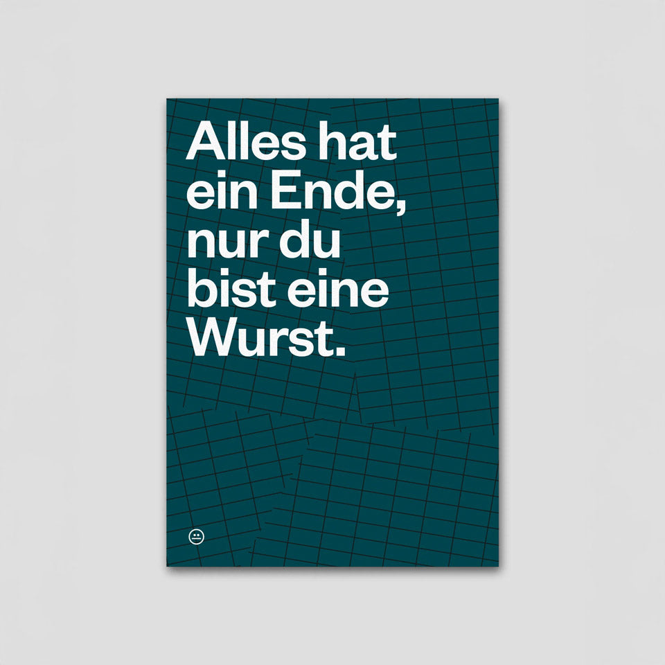 Postkarte Alles hat ein Ende