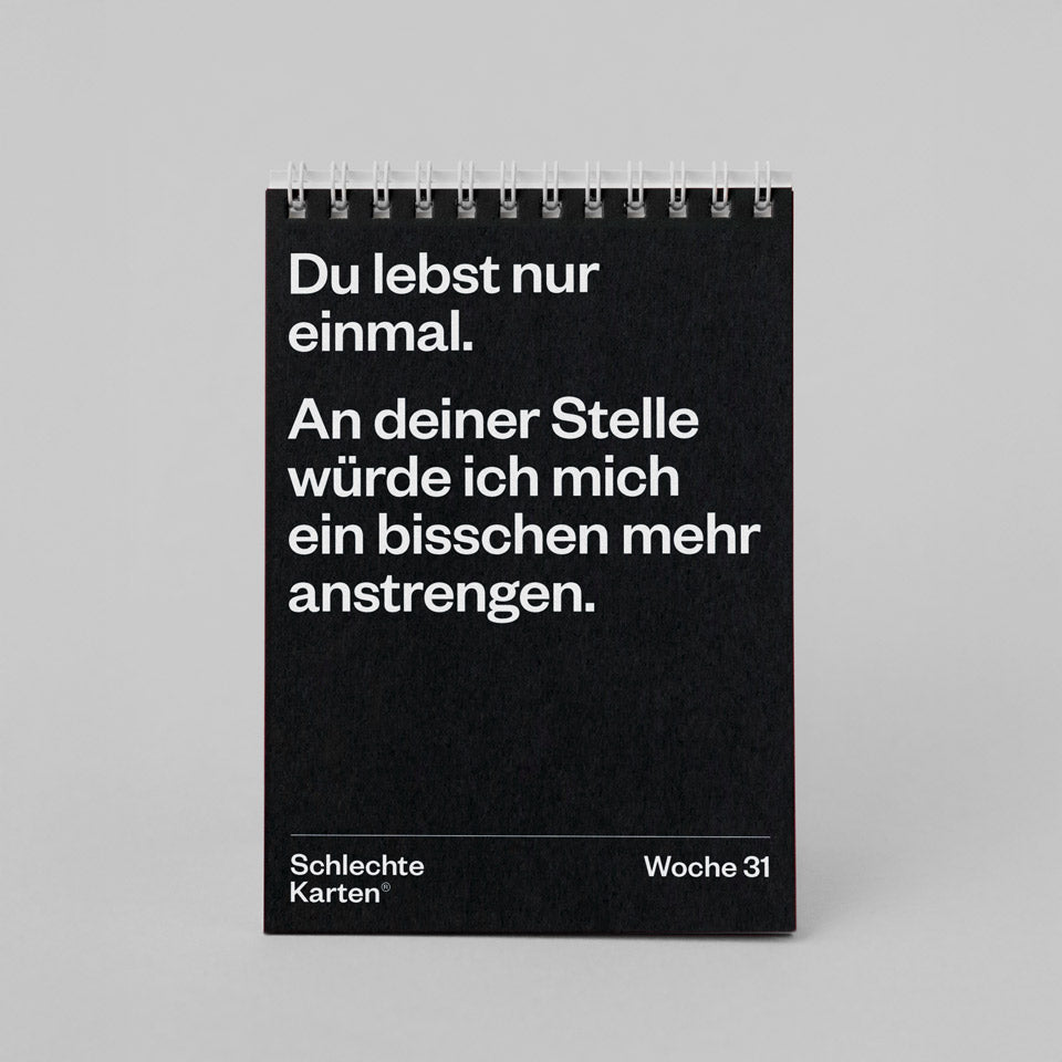 Demotivierender Tischkalender 2026