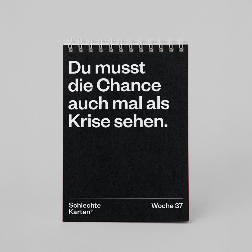 Demotivierendes Set: Tischkalender 2026 + Block