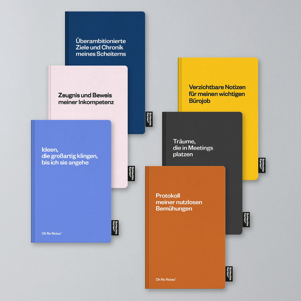 Oh No Notes Notizbuch gelb / Verzichtbare Notizen