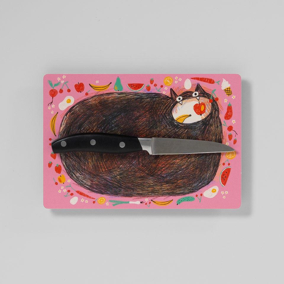 Frühstücksbrettchen Schwarze Katze
