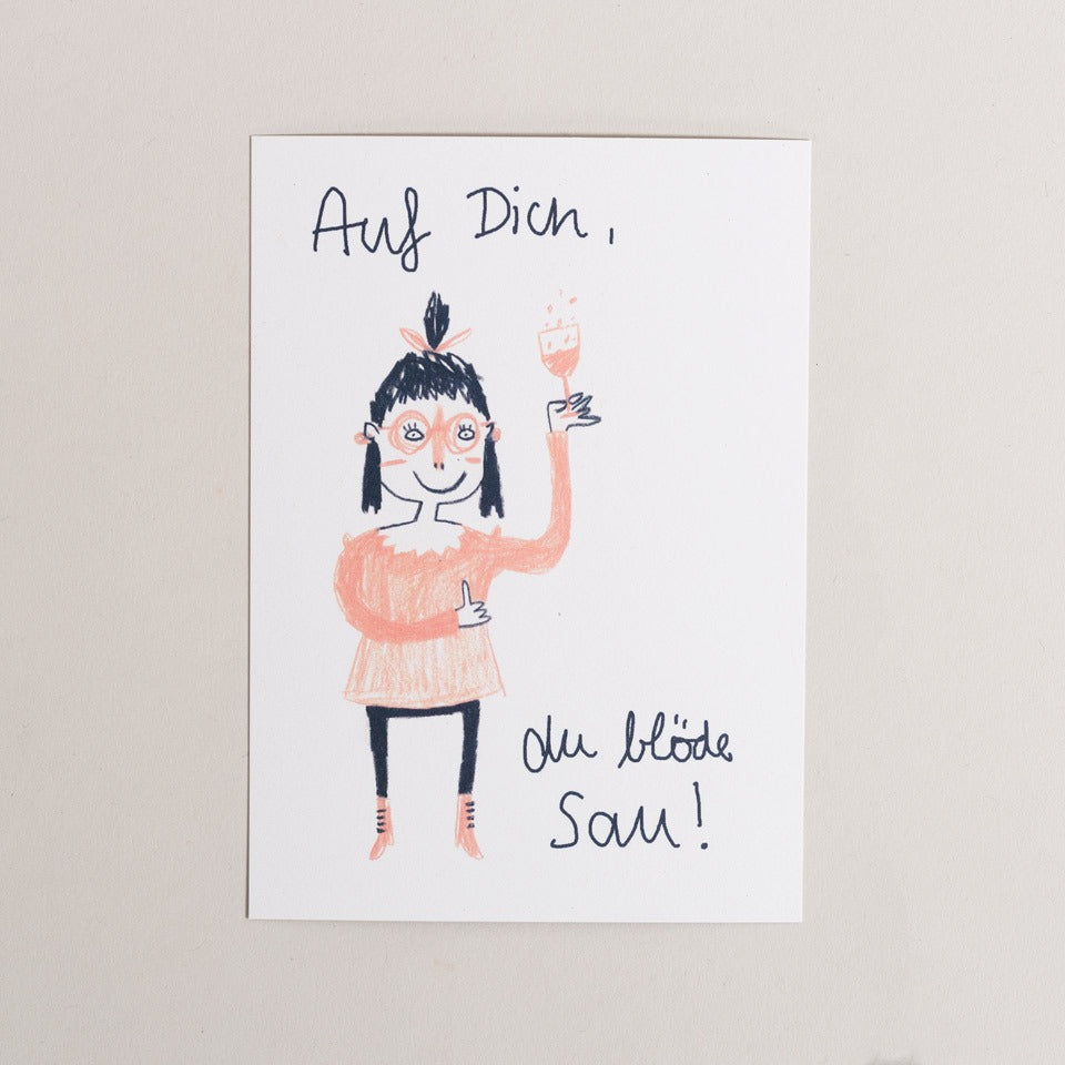 Postkarte Auf dich