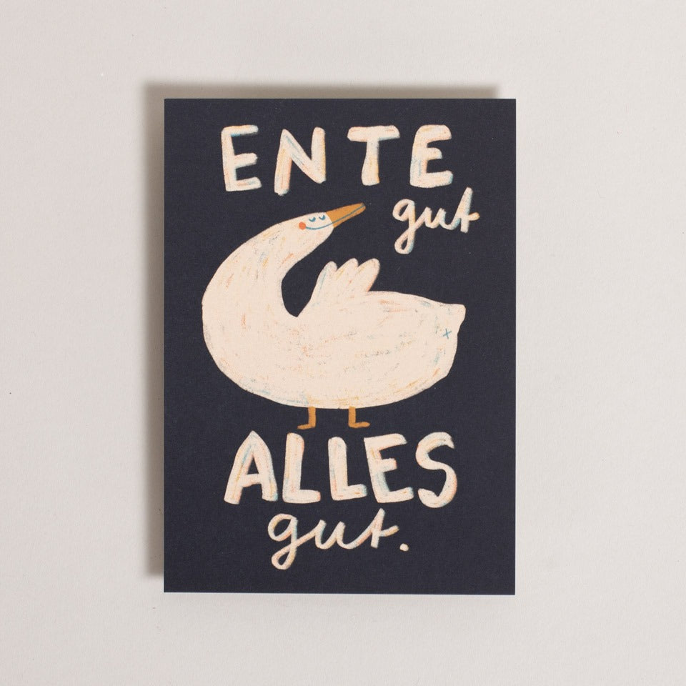 Postkarte Ente gut Alles gut