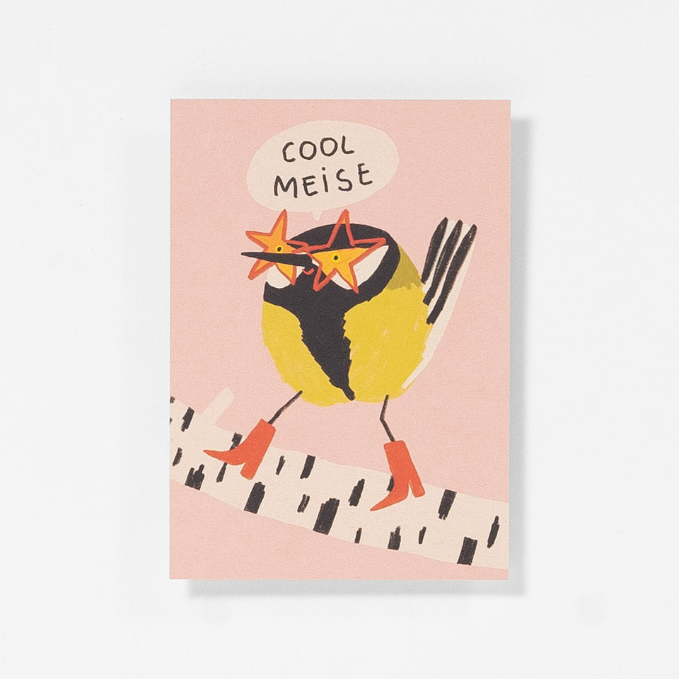 Postkarte Cool Meise