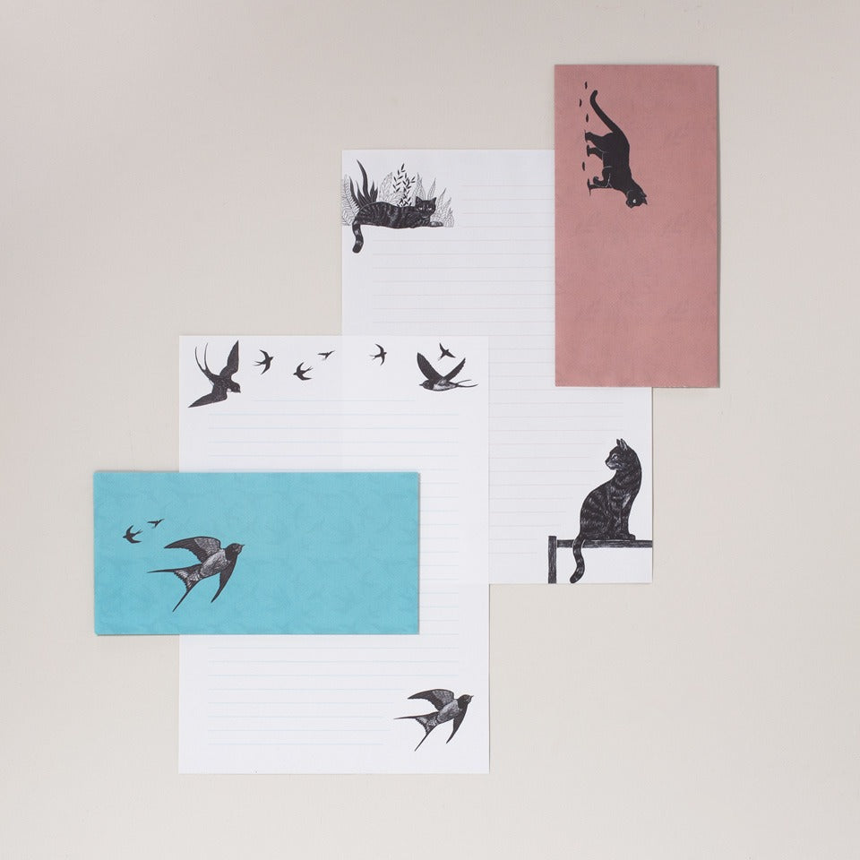 Briefpapierset Katzen