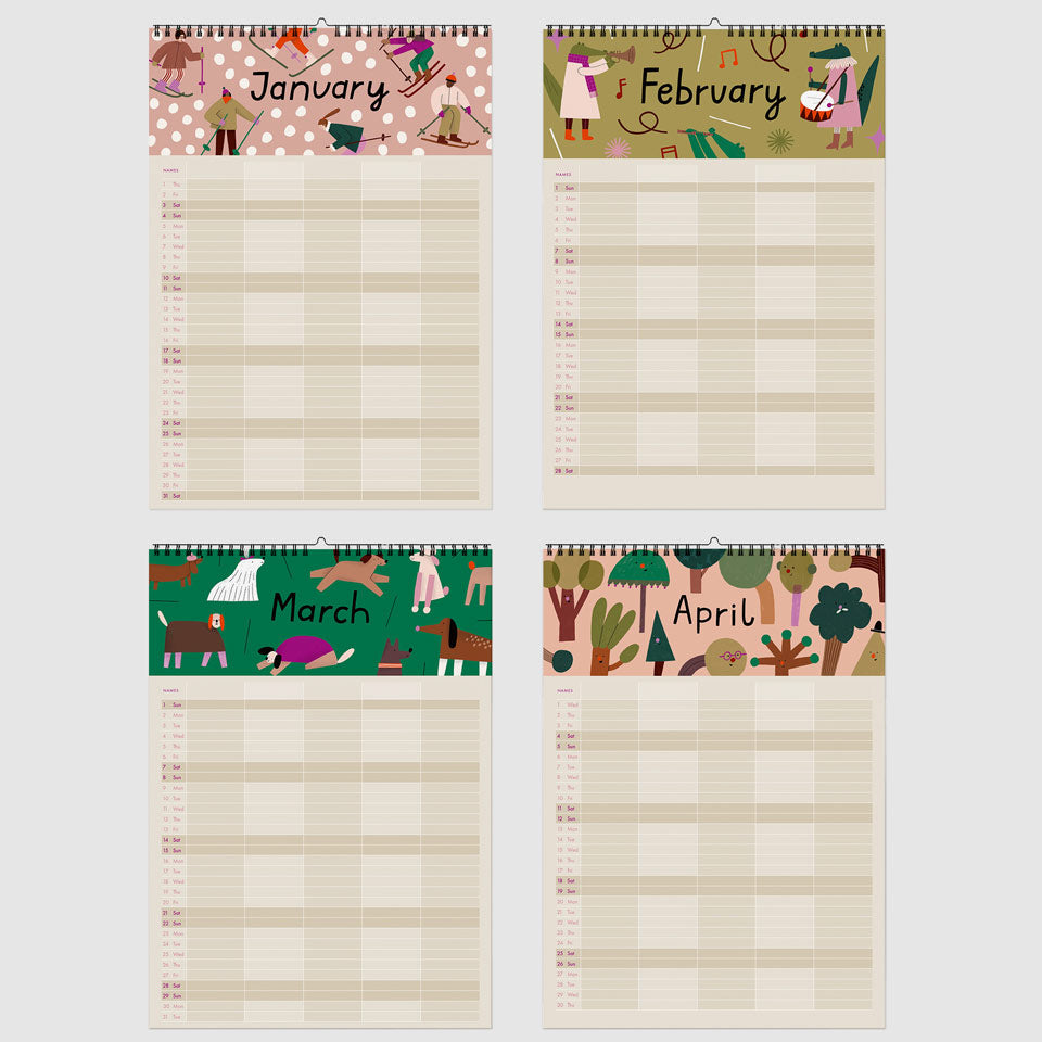 Nuukk Familienkalender 2026 / Ponys und Picknick
