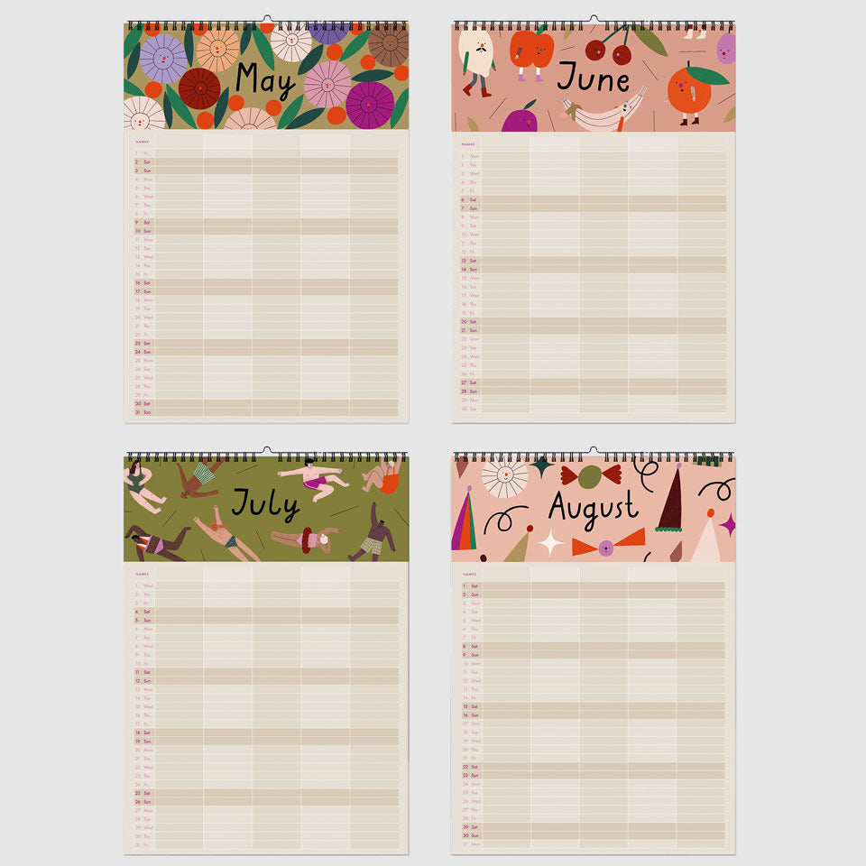 Nuukk Familienkalender 2026 / Ponys und Picknick