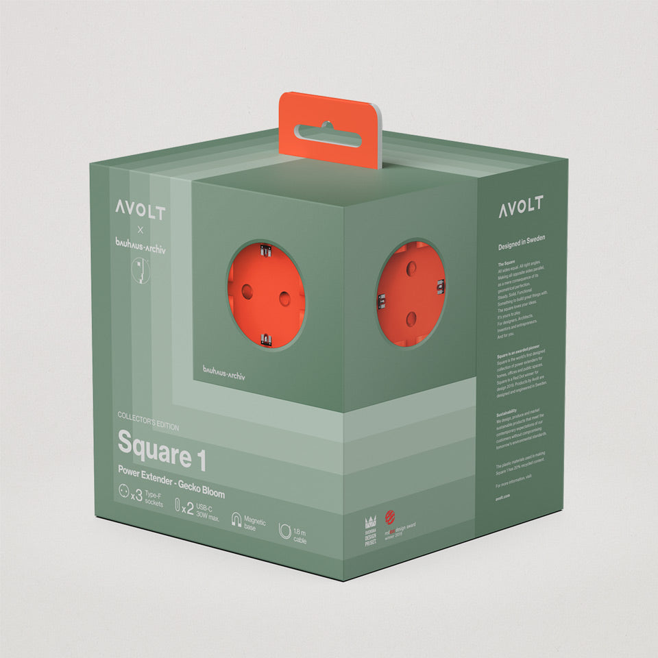Mehrfachsteckdose Bauhaus Edition Gecko Bloom / Avolt Square 1