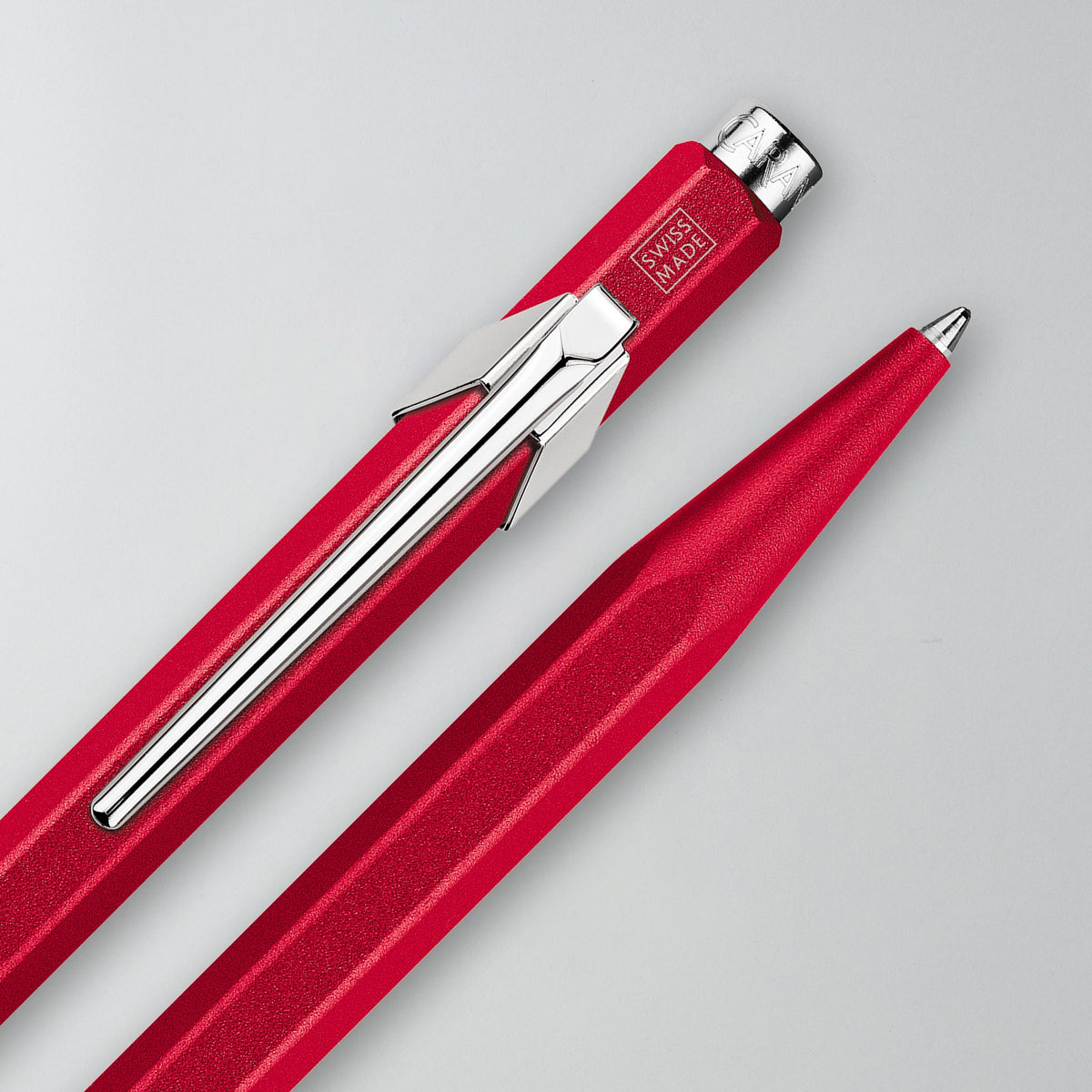 Kugelschreiber 849 Colormat-X in Rot, Nahaufnahme
