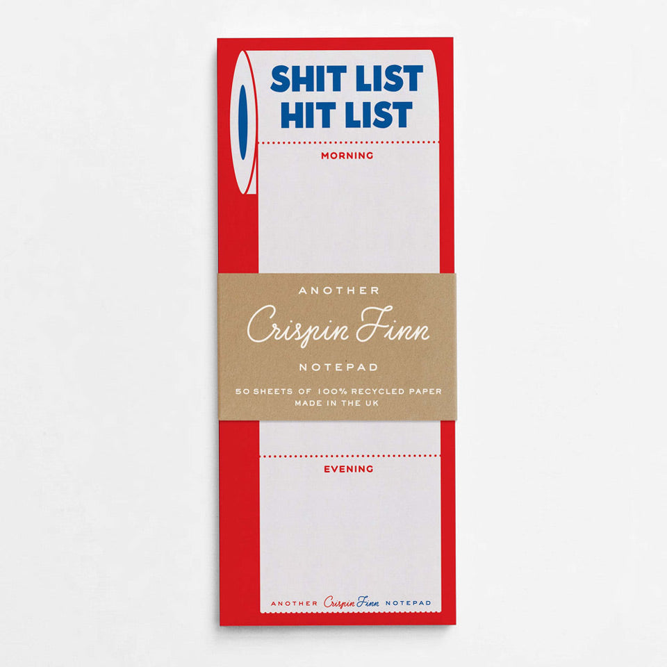 Notizblock Shit List Hit List