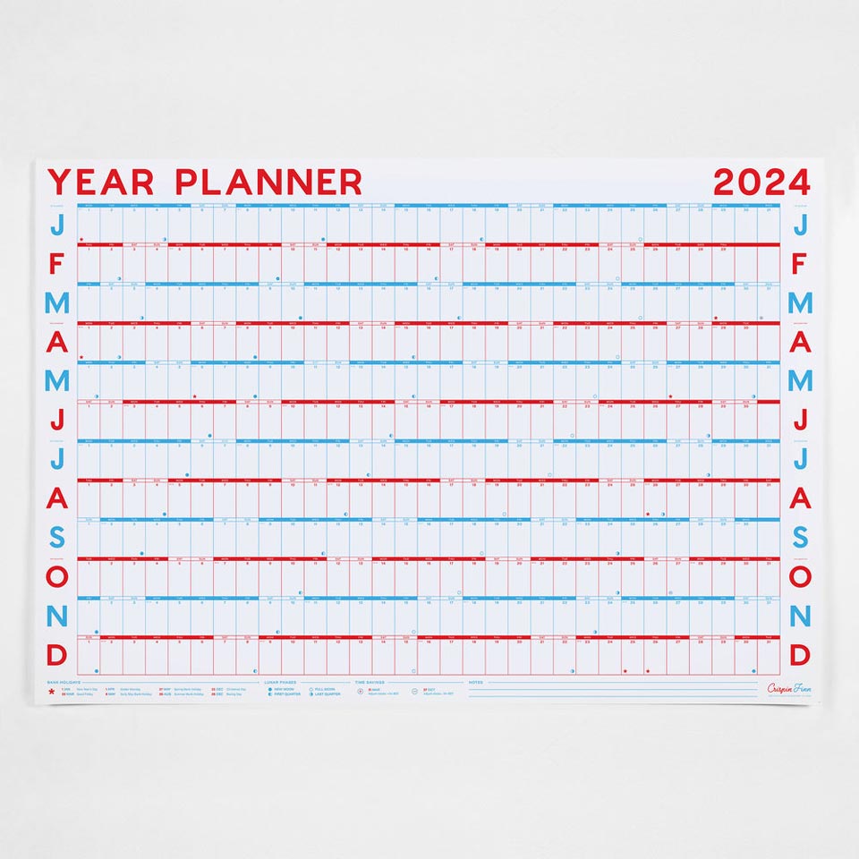 Year Planner 2026 / Wandkalender quer