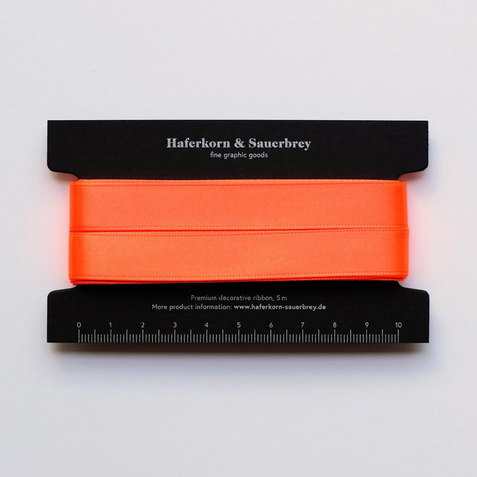 Satin Geschenkband Neon Orange