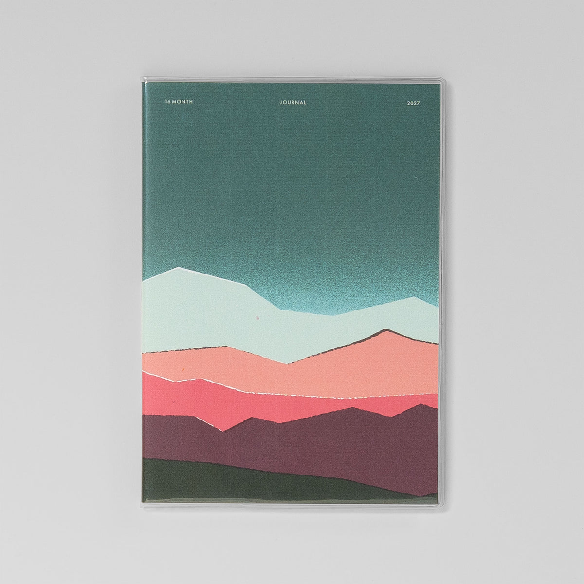 Monatskalender Scenery A5 in Grün – Bergpanorama-Cover #Farbe_Green