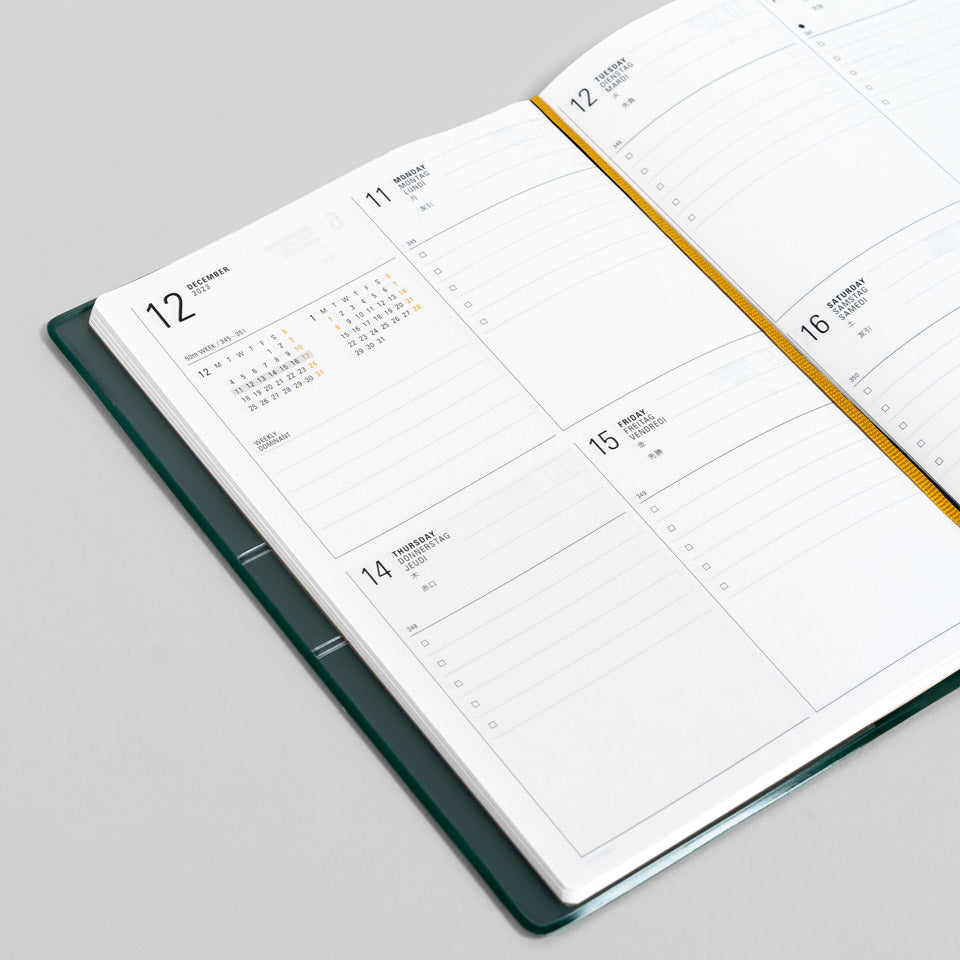 Wochenkalender 2026 mit Tasche / Diary Iris B6