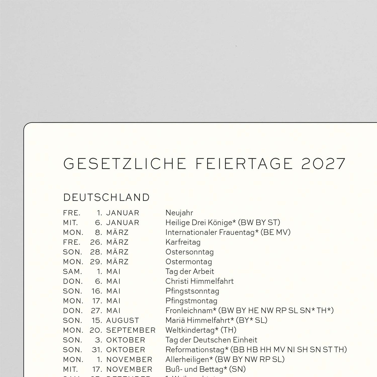 18 Monate Wochenkalender 2026/2027