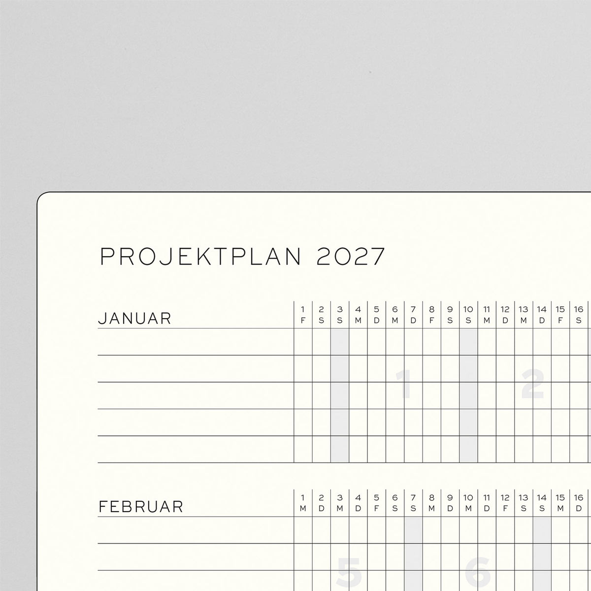 18 Monate Wochenkalender 2026/2027