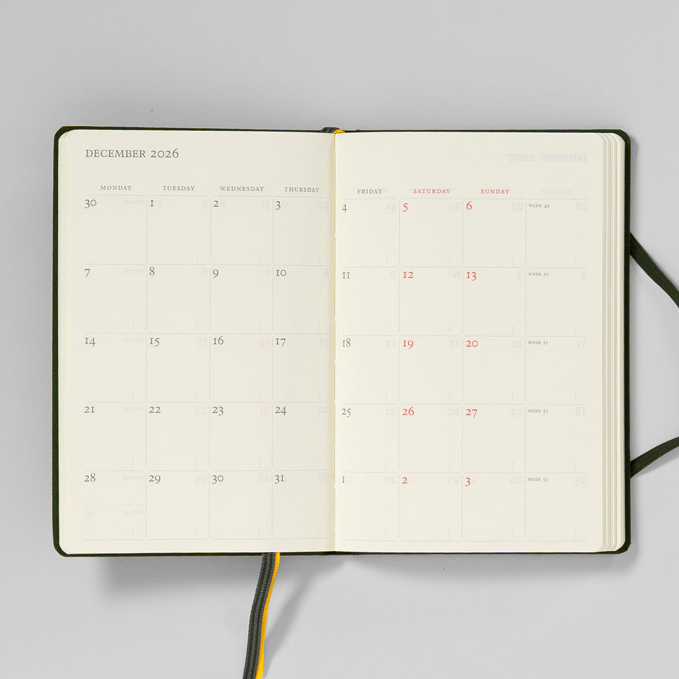 Wochenkalender + Notizen 2026 Monocle