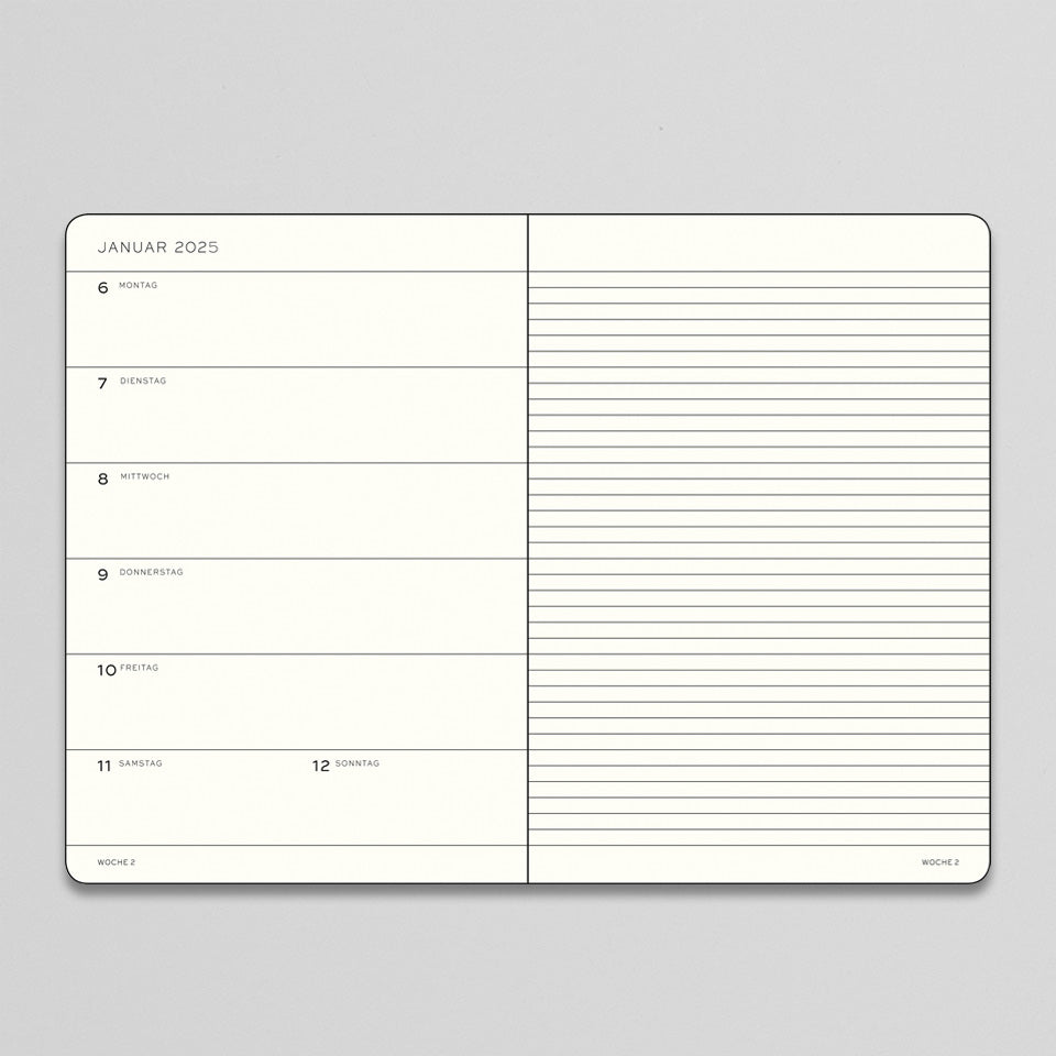 18 Monate Wochenkalender + Notizen 2026/2027