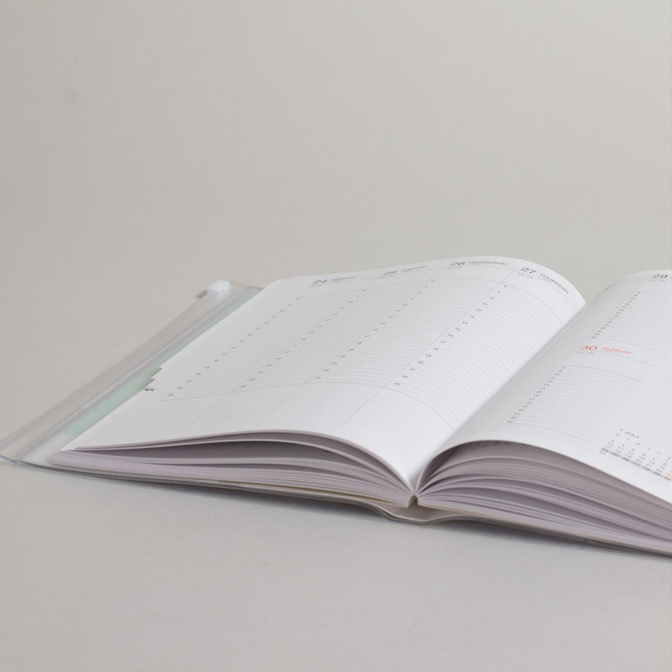 A5 Kalender 2025/26 mit Umschlagtasche Verlauf