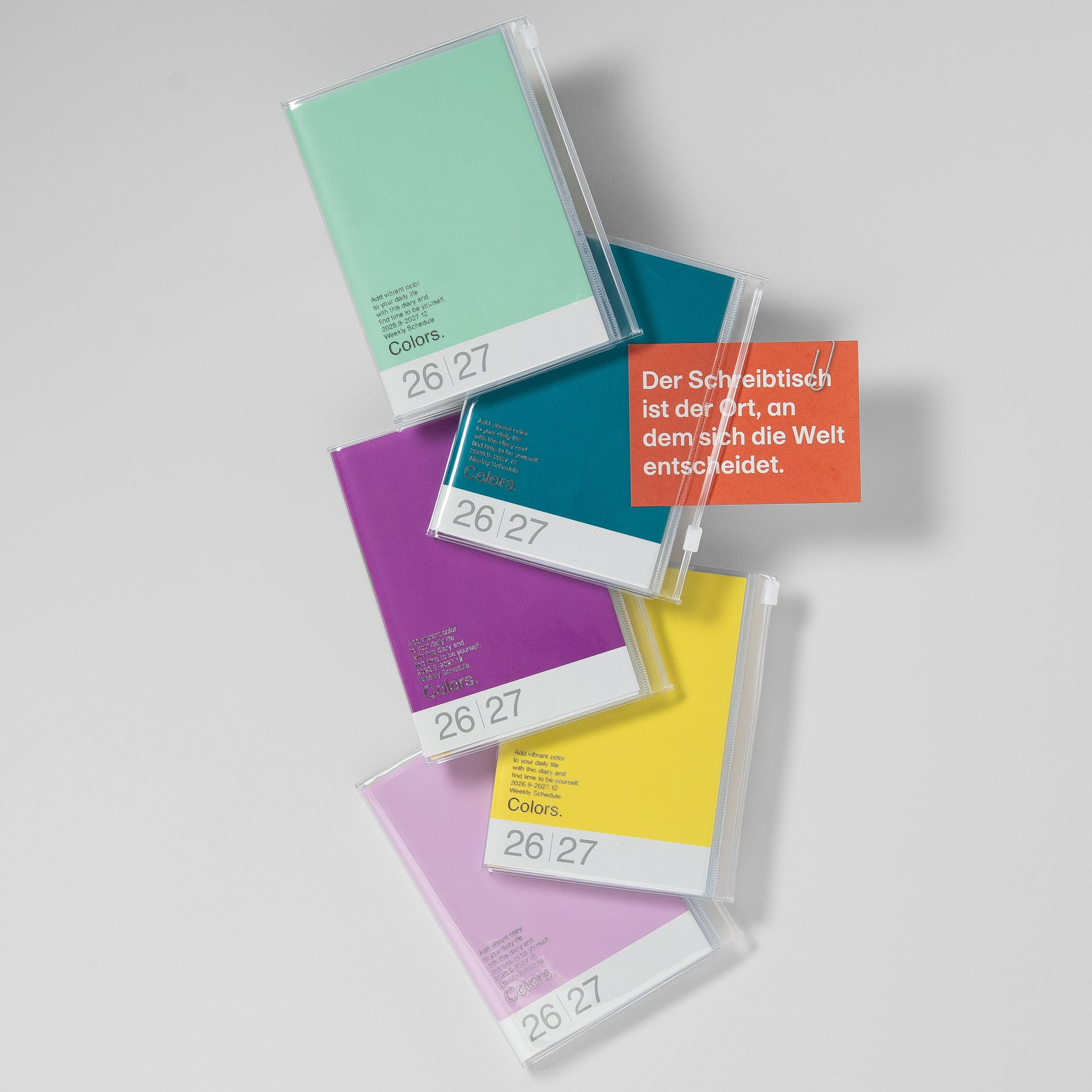 Mark's Taschenkalender A6 2026/27, Farbübersicht aller Farben