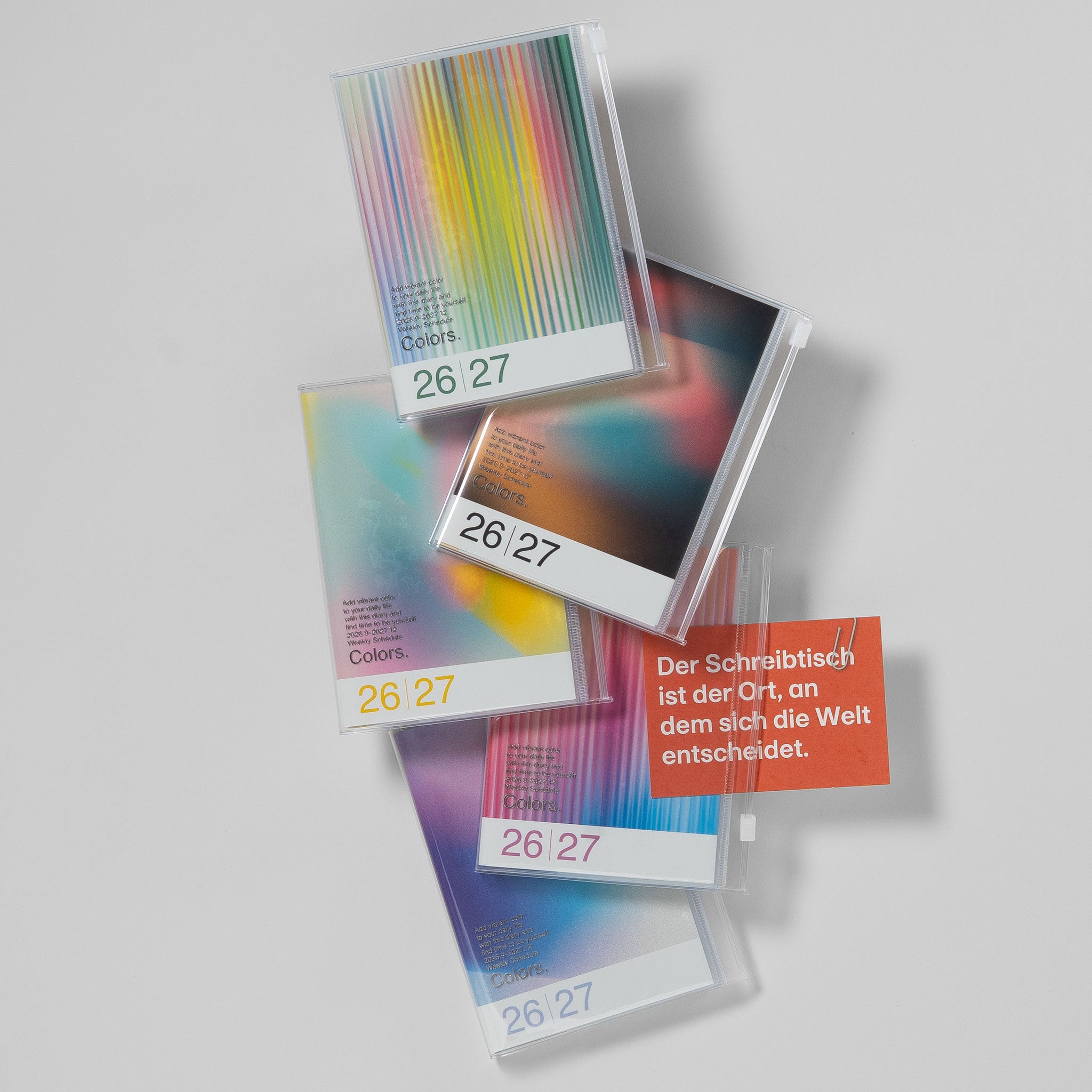 Mark's Taschenkalender A6 2026/27 Verlauf „Colors.", Farbübersicht aller Verlaufsfarben
