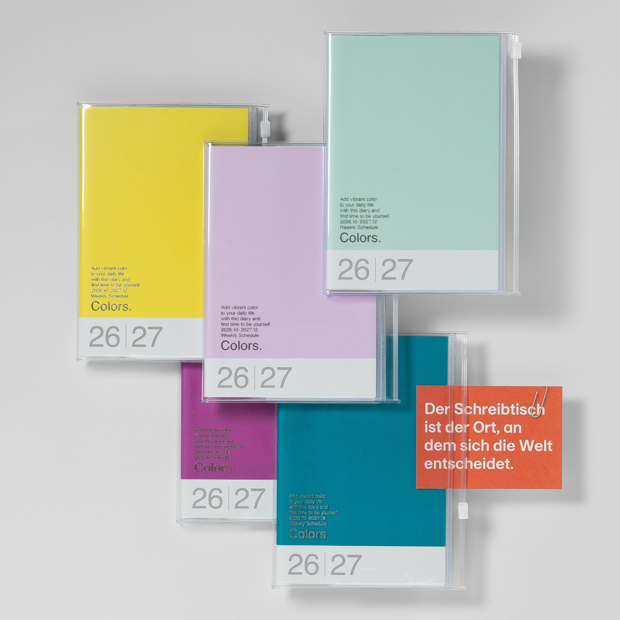 Mark's Taschenkalender B6 2026/27, Farbübersicht aller Farben