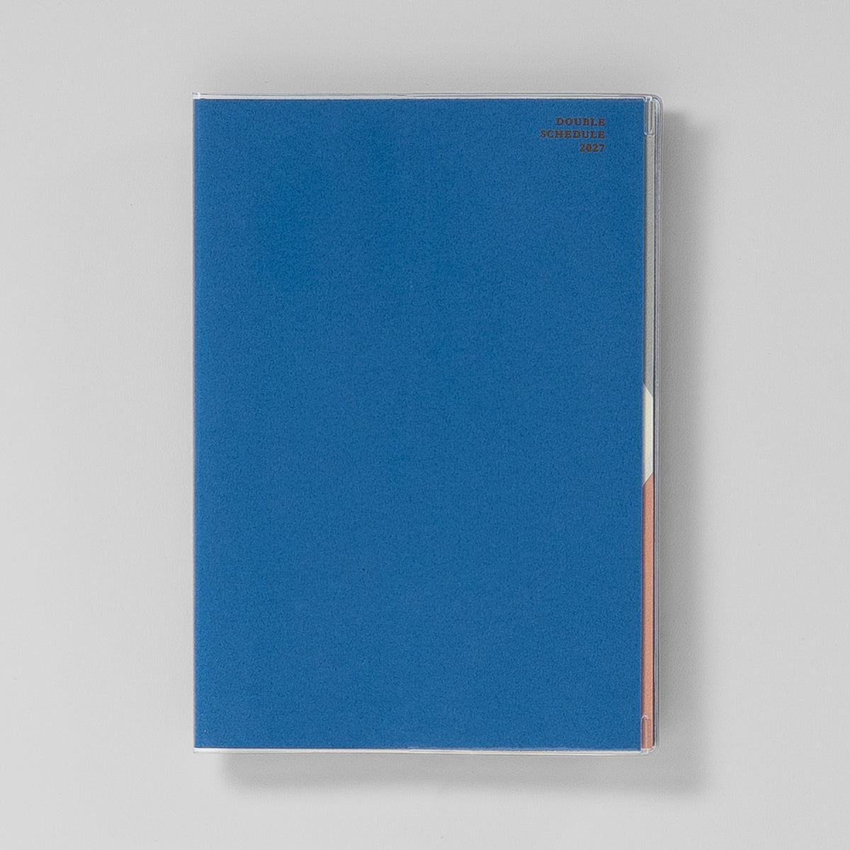 Midori B6 Doppel-Monatsplaner 2027 Blau – Cover freigestellt #Farbe_Blau