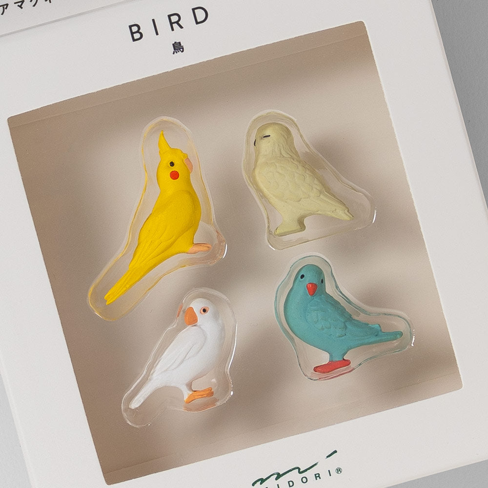 Mini-Magnete Vögel 4er Set