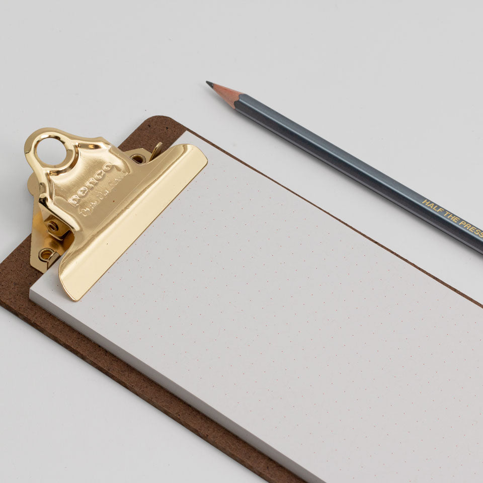 Klemmbrett gold Checkliste