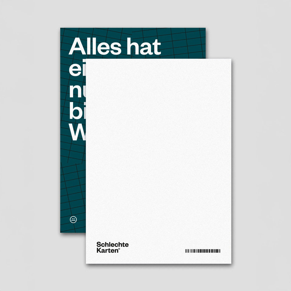 Postkarte Alles hat ein Ende