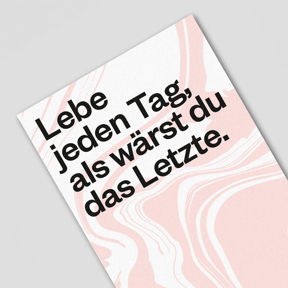 Postkarte Lebe jeden Tag